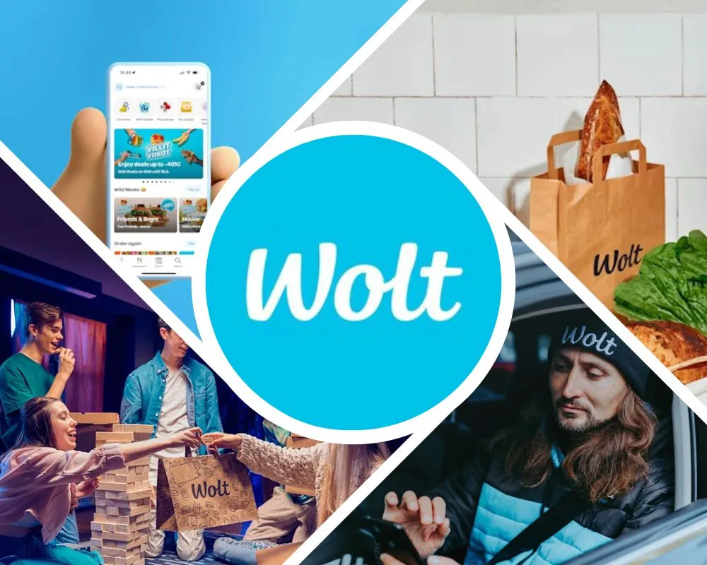 Různé způsoby využití služby Wolt – dovoz jídla, potravin a kurýrní služby