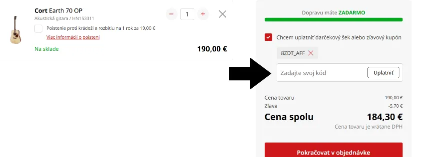 Kytary zľavový kód