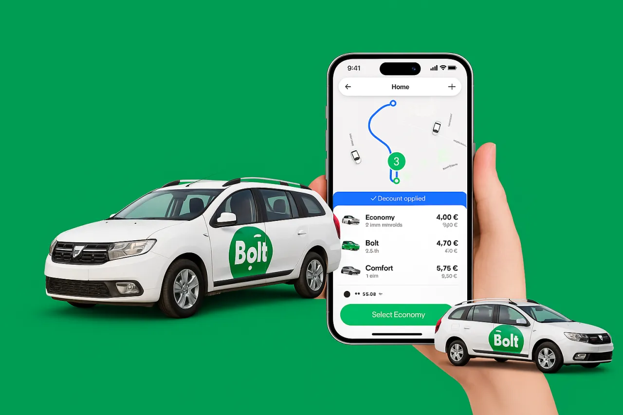 Objednajte si jazdu Bolt cez mobilnú aplikáciu – rýchlo, lacno a pohodlne