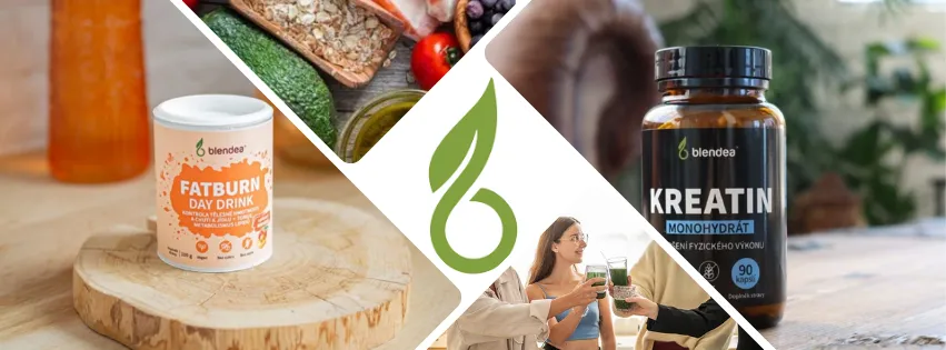 Ilustrační produkty z Blendea.cz – směsi Supergreens, Superbeauty a Superboost v práškové formě pro každodenní zdraví
