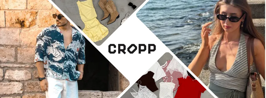 Ilustrační produkty z Cropp.com – trička s potisky, mikiny, džíny a sportovní obuv v městském stylu