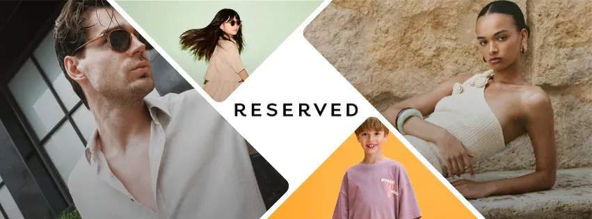 Ilustrační produkty z Reserved.com – elegantní oblečení, stylové boty a trendy doplňky pro každodenní i slavnostní příležitosti