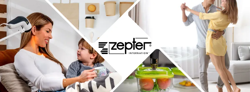 Ilustrační produkty ze Zepter.cz – vakuovací systém VacSy, mixéry ArtMix Pro a švýcarská kosmetika SwissO Logical