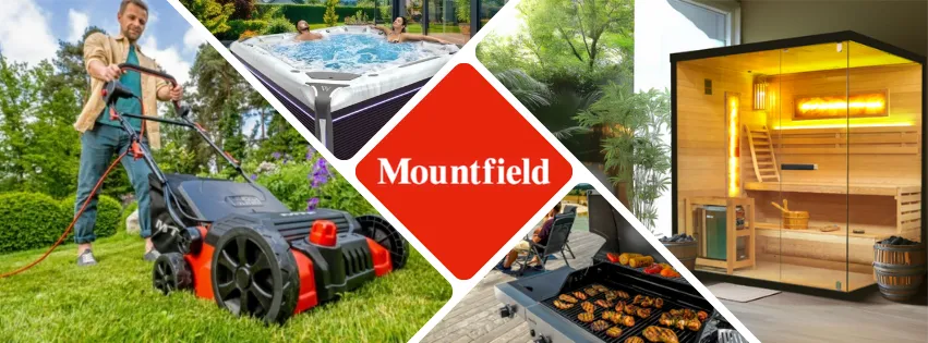 Ilustrační produkty z Mountfield.cz – zahradní nábytek, grily, bazény, sekačky a vybavení pro pohodlný život na zahradě
