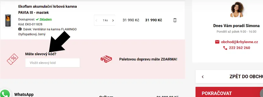 Krbylevne slevový kód