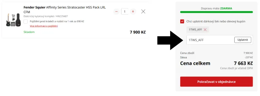 Kytary slevový kód