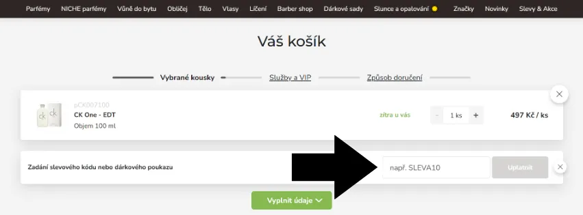 Parfemy slevový kód