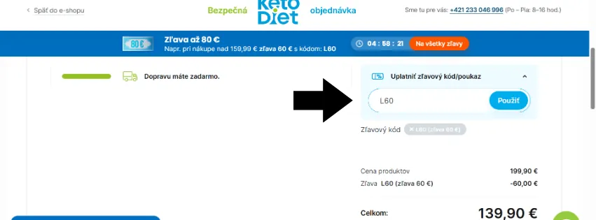 KetoDiet zľavový kód