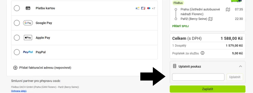 FlixBus slevový kód