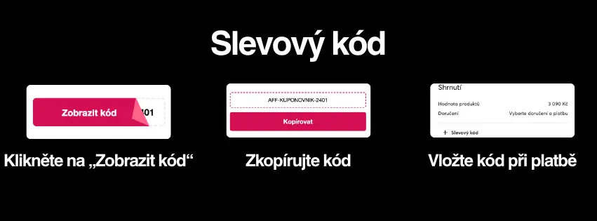 Návod: Jak použít slevový kód v obchodě Sedet